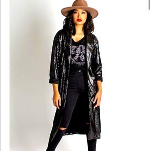 NWT Joyfolie sequin duster